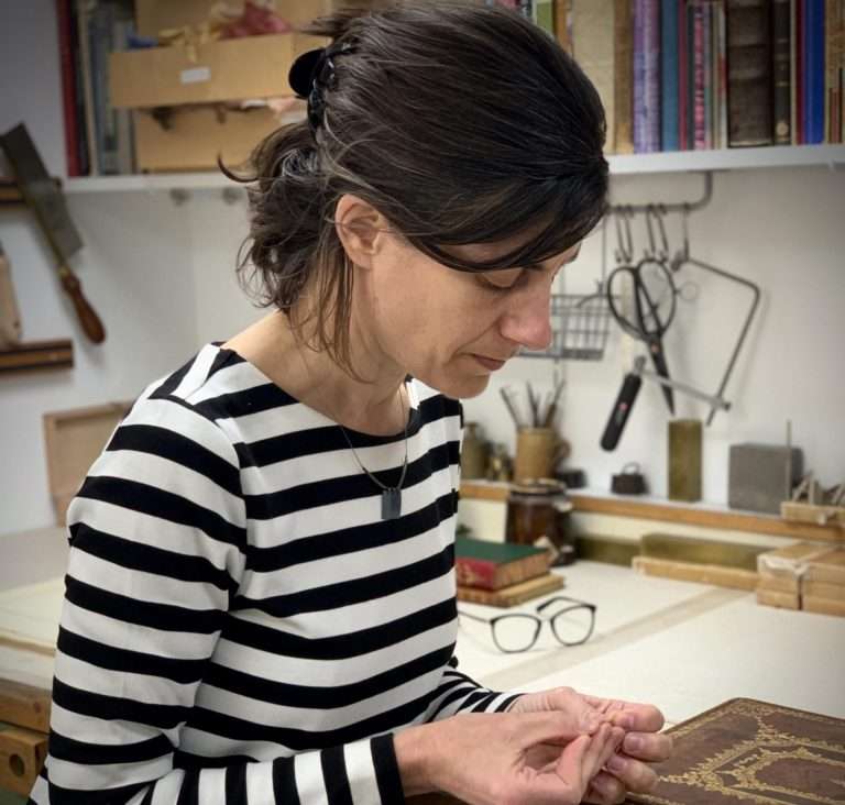 Natasha Herman Redbone Bindery at Work